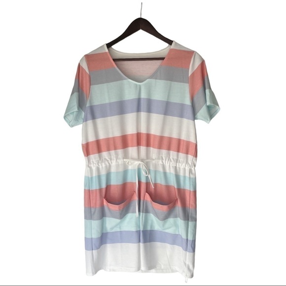 BELINDA Dresses & Skirts - NWT Belinda Striped Pastel Dress